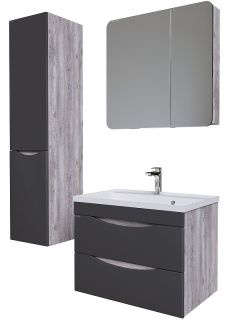 Тумба подвесная под раковину Grossman Талис 107010 70см бетон пайн/серый