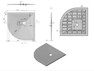 Душевой поддон Vincea VST-4SQ9090W 90x 90 см