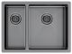 Мойка кухонная Paulmark Gerberg PM225944-GMR правая воронёная сталь