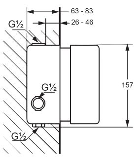 Термостат скрытого монтажа DN 20 Kludi 35156