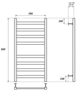 Полотенцесушитель водяной Point Меркурий PN83158W 50x80см белый