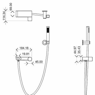 Смеситель для ванны Boheme Stick 123-WCR.2 белый/хром