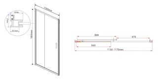 Душевая дверь Vincea Garda VDS-1G115CL 115 см