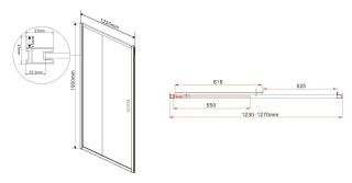 Душевая дверь Vincea Garda 	VDS-1G125CH 125 см