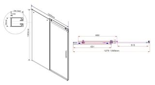 Душевая дверь Vincea Como VPS-1C130CLB 130 см