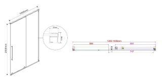 Душевая дверь Vincea Arno VPS-1A140CL 140 см