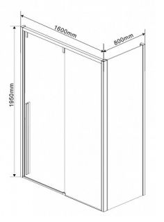 Душевой уголок Vincea Lugano VSR-1L8016CL-1 160 x 80 см