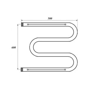 Полотенцесушитель водяной Point 60x50см хром PN38665P