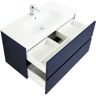 Подвесная тумба под раковину Art&Max Torino 100см сапфир AM-TORINO-1000-2C-SO-SA-P