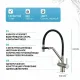 Смесители для кухни Gappo G4398-89 под фильтр с гибким изливом оружейная сталь