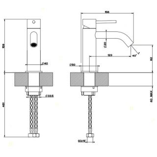 Смеситель для раковины Gessi Flessa 54002.239 брашированная сталь