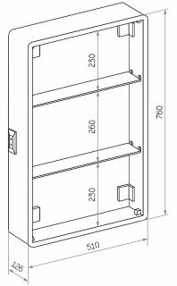 Зеркало-шкаф с подсветкой Continent Elliott МВК016 правый 55см белый