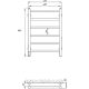 Полотенцесушитель электрический Laris Феличия ЧК6 400х600 R 73207588 Белый муар