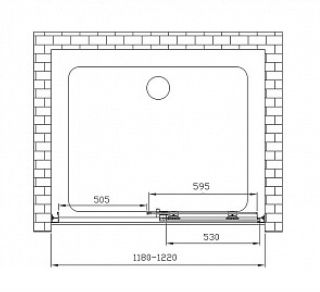 Душевая дверь Vincea Soft VDS-3SO120CLB 120 см