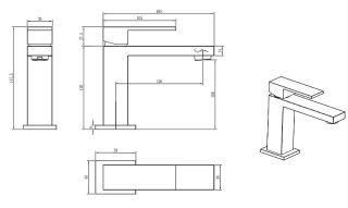 Смеситель для раковины Boheme Qubic 471-BR бронза