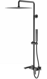 Душевая стойка Boheme Qubic 478-SGM антрацит глянец