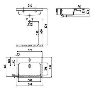 Раковина Creavit ip060 60см белый