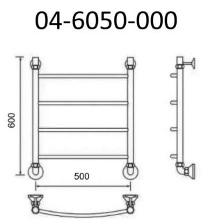 Полотенцесушитель водяной Маргроид В4 Р60*50 хром 04-6050-000