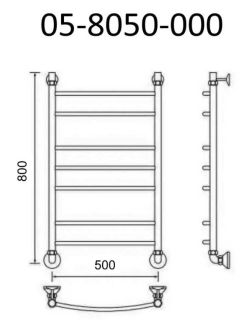 Полотенцесушитель водяной Маргроид В5 Р80*50 хром 05-8050-000