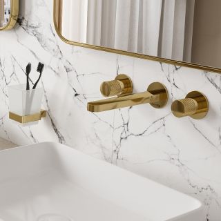 Смеситель для раковины встраиваемый Wasserkraft Ems 7645 с внутренней частью глянцевое золото