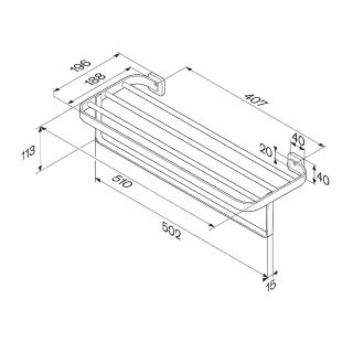 Полка для полотенец AM.PM Func A8F37722 Черная матовая