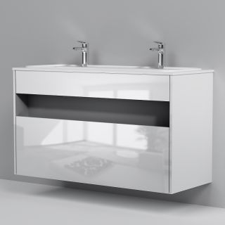 Тумба под раковину Am.Pm Func 120 M8FFUX1201WG подвесная Белая глянцевая