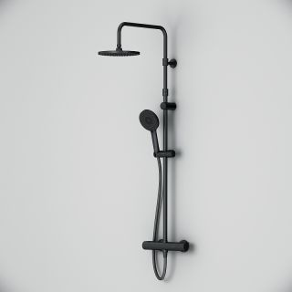 Душевая система AM.PM X-Joy F0785A422 с термостатом Черная матовая