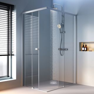 Душевой уголок AM.PM X-Joy W94G-403-12090-MТ 120х90 профиль Хром матовый стекло прозрачное