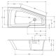 Акриловая ванна Riho Rethink Space Plug and Play B114005005 L 170х90см белый