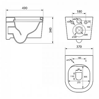 Комплект унитаза с инсталляцией Point Веста 886914GBO3+PN41701 с сиденьем Микролифт