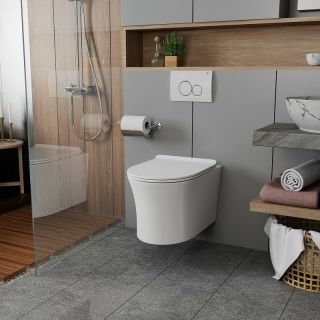 Комплект унитаза с инсталляцией Point Вега 886914SIOO+PN41711 с сиденьем Микролифт