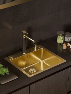 Смеситель для кухни Alveus Zina Monarch Gold 1136509 Черный Золото