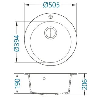 Кухонная мойка Alveus Granital Genesis Boogie 10 G55 FI505 505x505 1133429 Бежевая