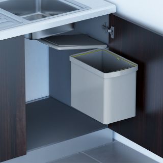 Ведро для мусора Alveus ALBIO 224310 ALBIO навесное прямоугольное серое пластик