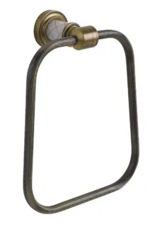 Полотенцедержатель Boheme Murano 10905-W-BR бронза/белый