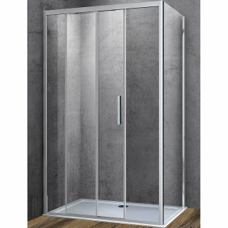 Душевой уголок Vincea Soft 160x80 VSR-3SO8016CL профиль Хром стекло прозрачное