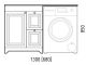 Тумба под раковину для стиральной машины Corozo Леон Z2 70см белый SD-00000726