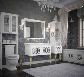 Тумба под раковину Corozo Таормина 85см белый SD-00000646