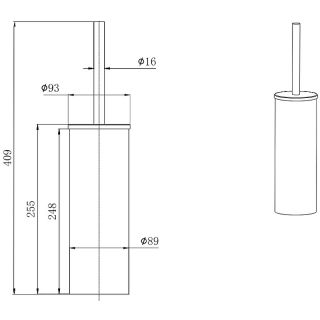 Ершик для унитаза Aquatek AQ4011MB Черный матовый
