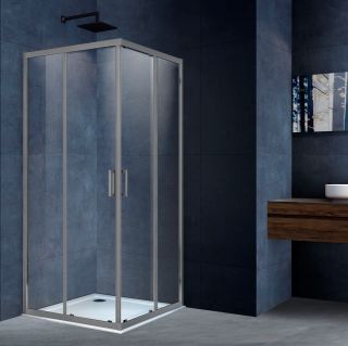 Душевой уголок Vincea Alpha VSS-3AL100CLGM, 1000*1000, вороненая сталь, стекло прозрачное