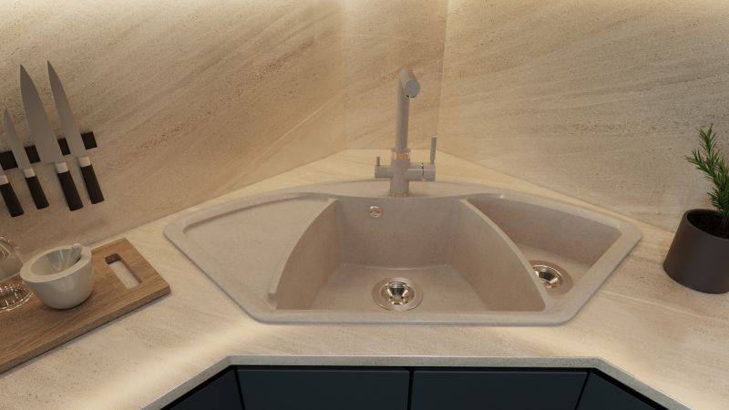 Кухонная мойка Florentina Гави антрацит