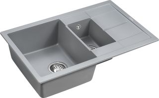 Мойка кухонная Paulmark Flugen PM237850-GRM серый металлик