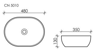 Раковина Ceramica Nova Element CN5010 48см белый