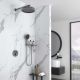 Душевой комплект Vincea Inspire VSFW-3I22MT2RGM встраиваемый, термостатический, двухрежимный, вороненая сталь