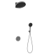 Душевой комплект Vincea Inspire VSFW-3I22MT3GM встраиваемый, термостатический, двухрежимный, вороненая сталь