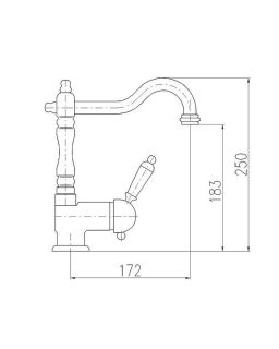 Смеситель для раковины Rav Slezak E508.5/8CMAT черный
