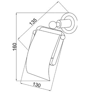 Держатель для туалетной бумаги с крышкой Boheme Murano 10901-CH-CR хром/шоколад