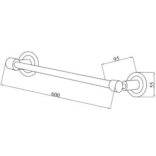 Полотенцедержатель Boheme Murano 10902-R-G золото/рубиновый