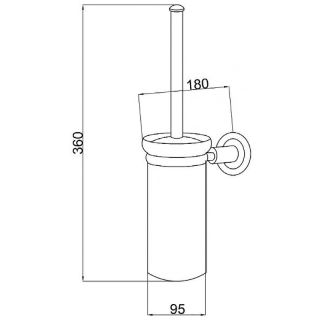Ёршик для унитаза Boheme Murano 10913-CH-G золото/шоколад