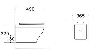 Подвесной унитаз-компакт Aquatek Амадео AQ1180-00 безободковый с легкосъемным сиденьем Soft Close